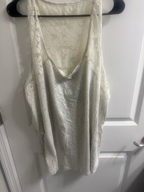 torrid Cream Lace-Back Tank